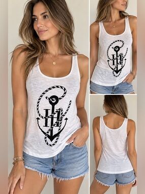 Tommy Hilfiger x Gigi Hadid White Anchor Logo Tank Top XS